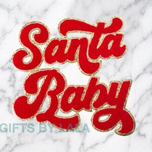 Red Santa Baby Chenille Patch